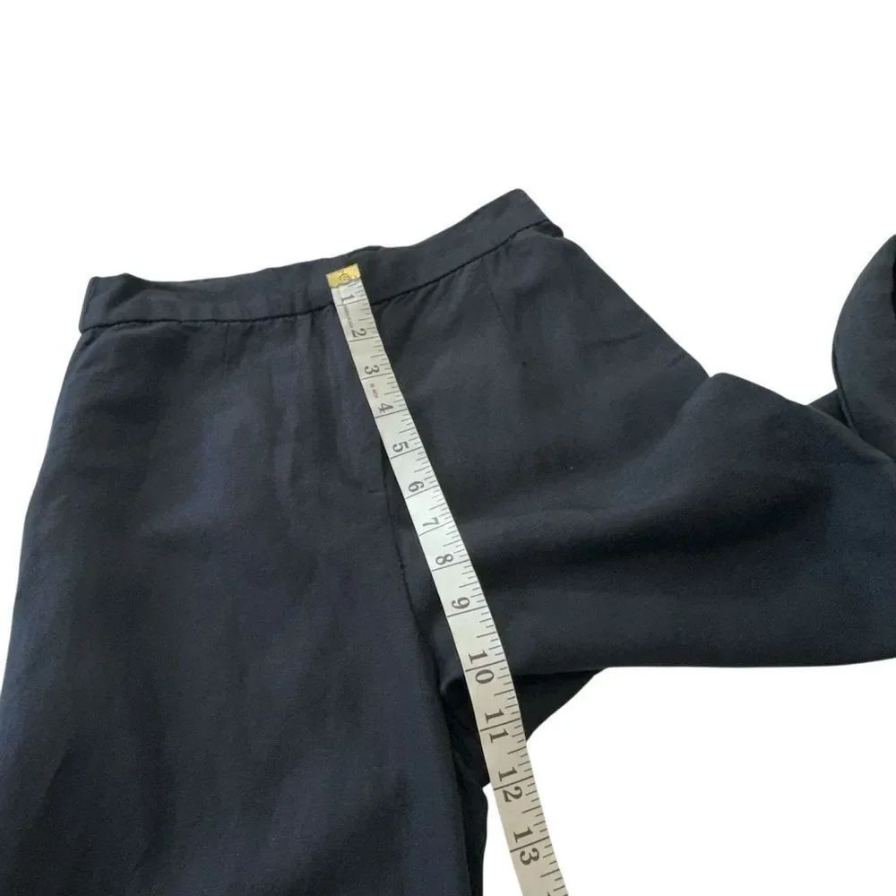 H&M Black Linen Blend Straight Leg Trousers,‎ 2